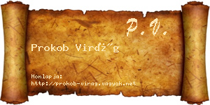Prokob Virág névjegykártya